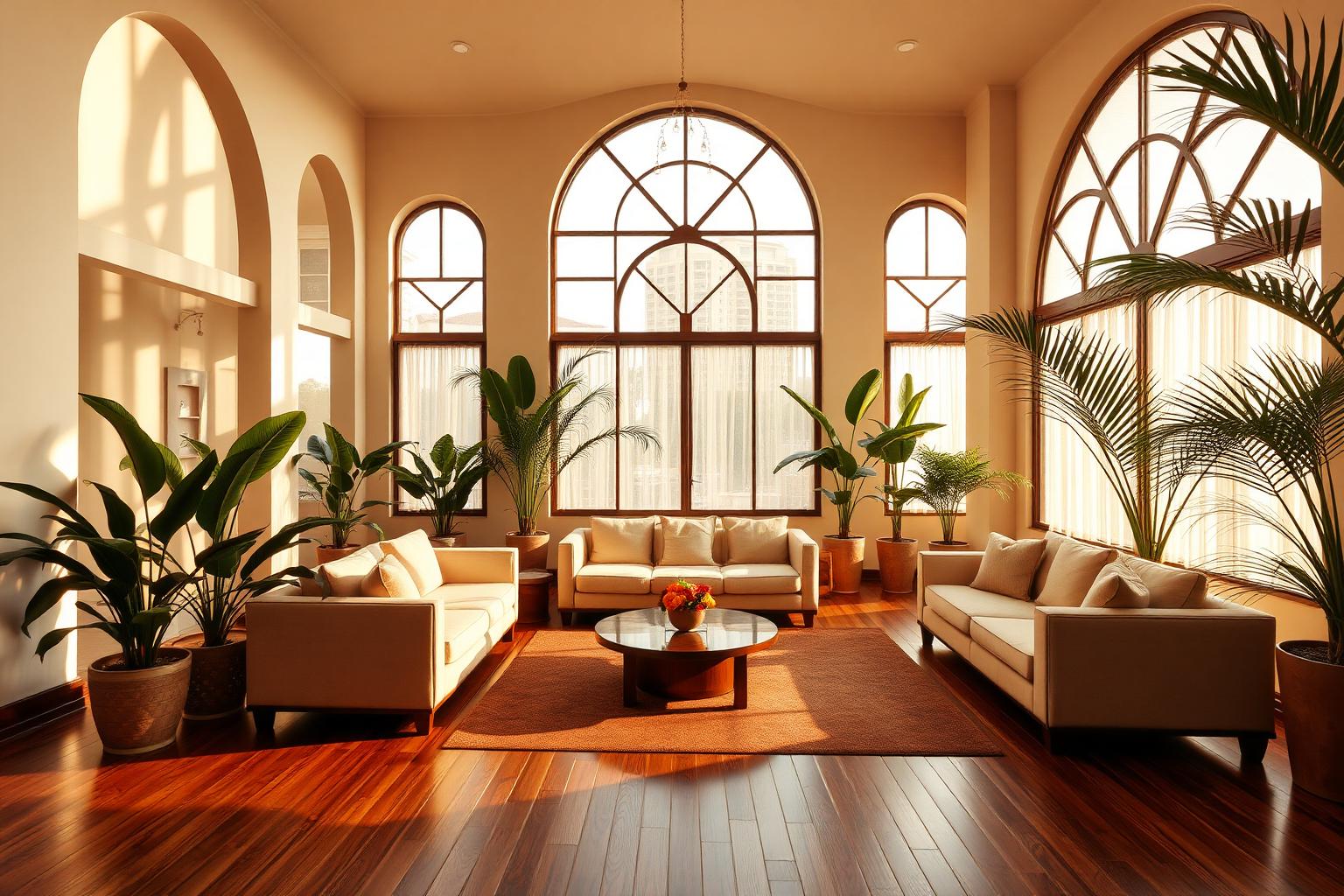 Sunlit interior lounge of the Ardent day centre in Ikoyi